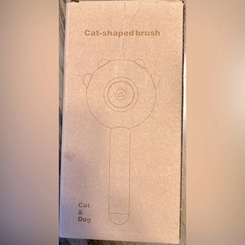 NIB~Self Cleaning Cat/Dog Pet Brush w/Nail Clippers & File Kit